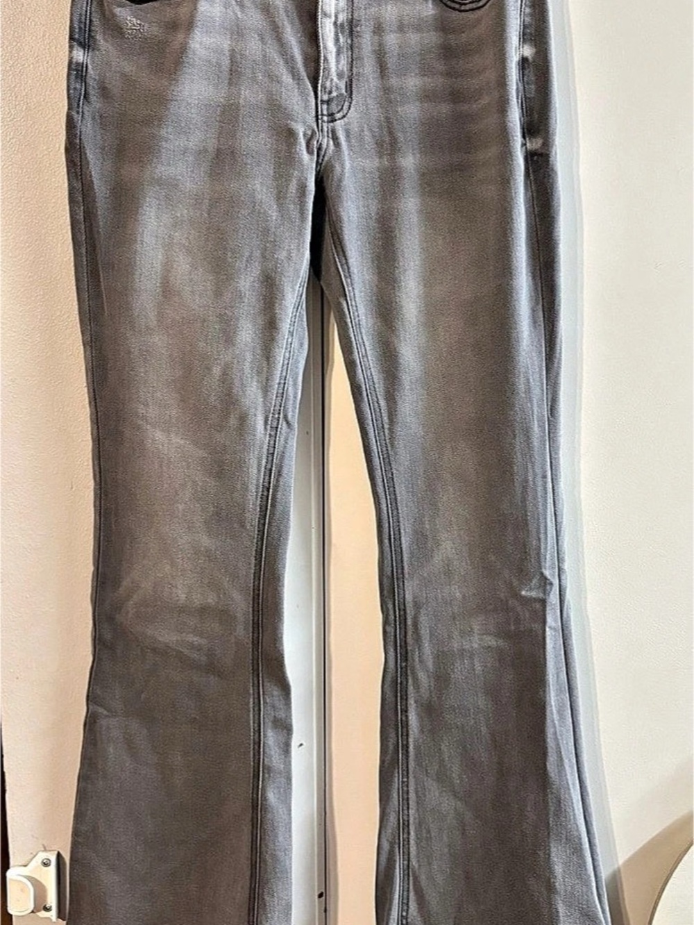 Kancan Lucine High Rise Flare Jeans Gray